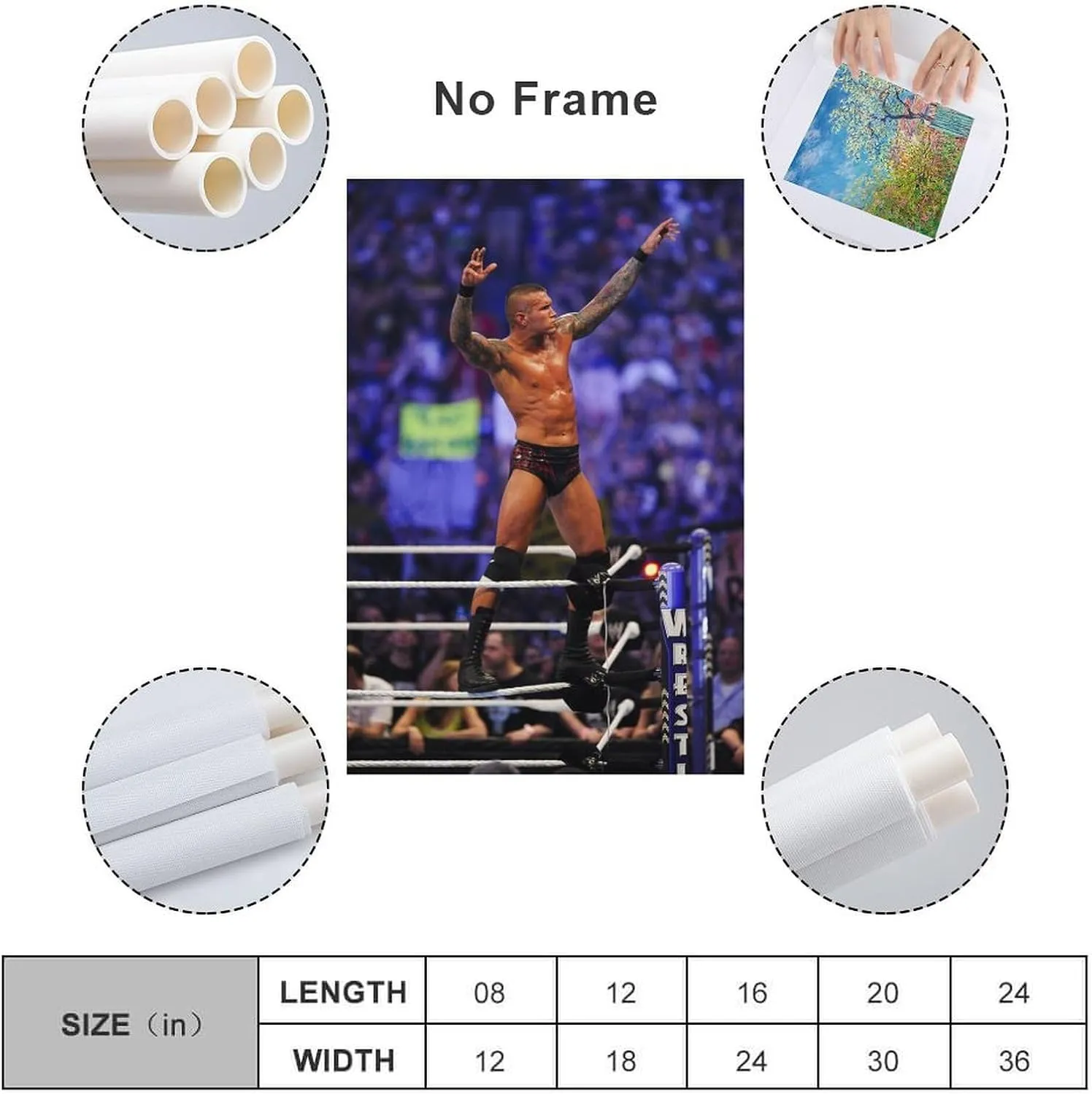 Randy- Orton Wrestler Poster (14) Canvas Art Poster And Wall Art Picture Print Modern Family Bedroom Decor Posters 08x12inch(20x30cm)
