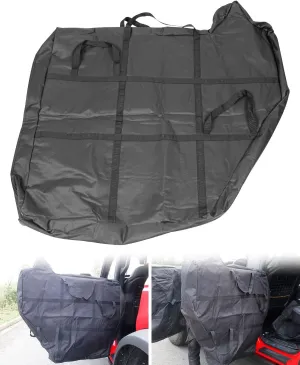 Rear Door Storage Bag with Carry Handle Fit for Ford Bronco 4-Door 2021 2022 2023 Rear Door Protection Bag Portable Hard Door Protector