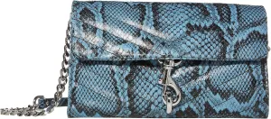 Rebecca Minkoff Edie Wallet On Chain Cement Blue One Size