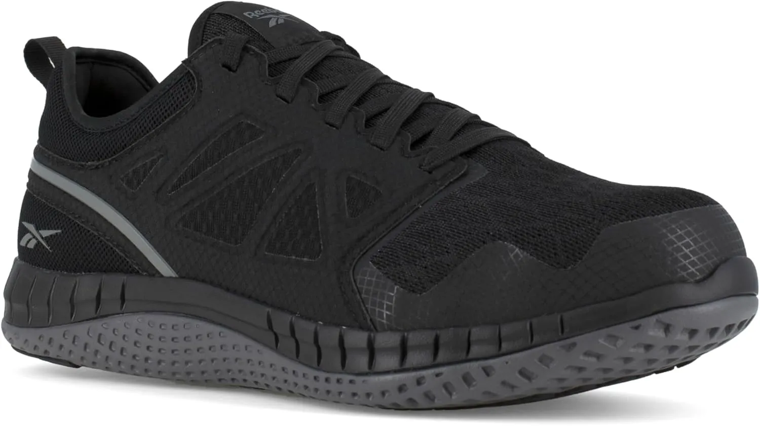 Reebok Men's Rb4250 Zprint Safety Steel Toe Athletic Work Shoe Navy Red and Grey