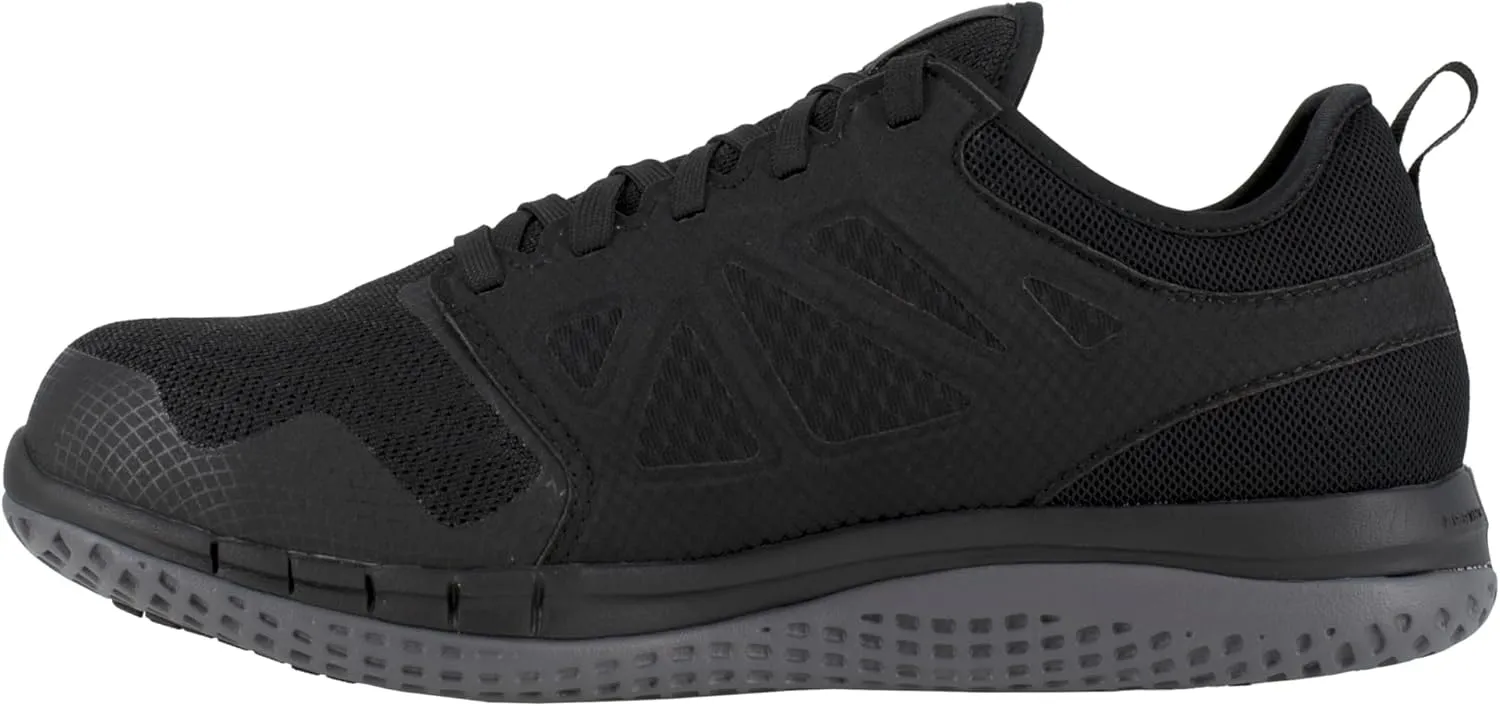 Reebok Men's Rb4250 Zprint Safety Steel Toe Athletic Work Shoe Navy Red and Grey