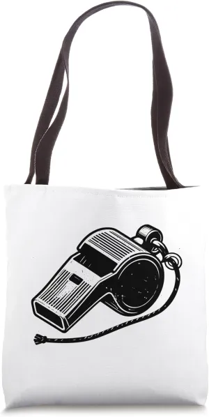 Retro Vintage Referee Coach Whistle Sport Coach Referee Tote Bag