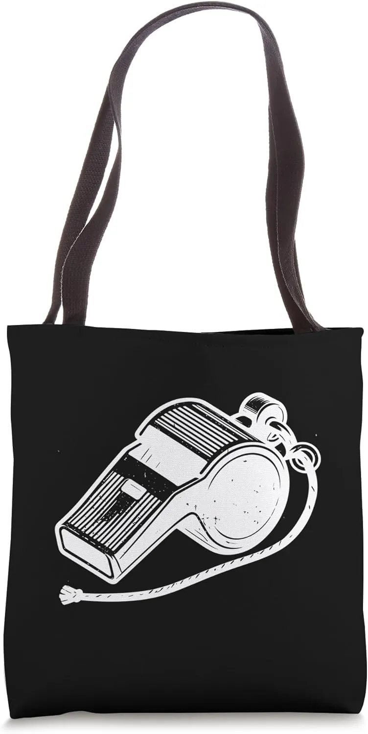 Retro Vintage Referee Coach Whistle Sport Coach Referee Tote Bag