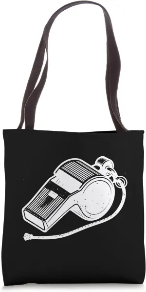 Retro Vintage Referee Coach Whistle Sport Coach Referee Tote Bag