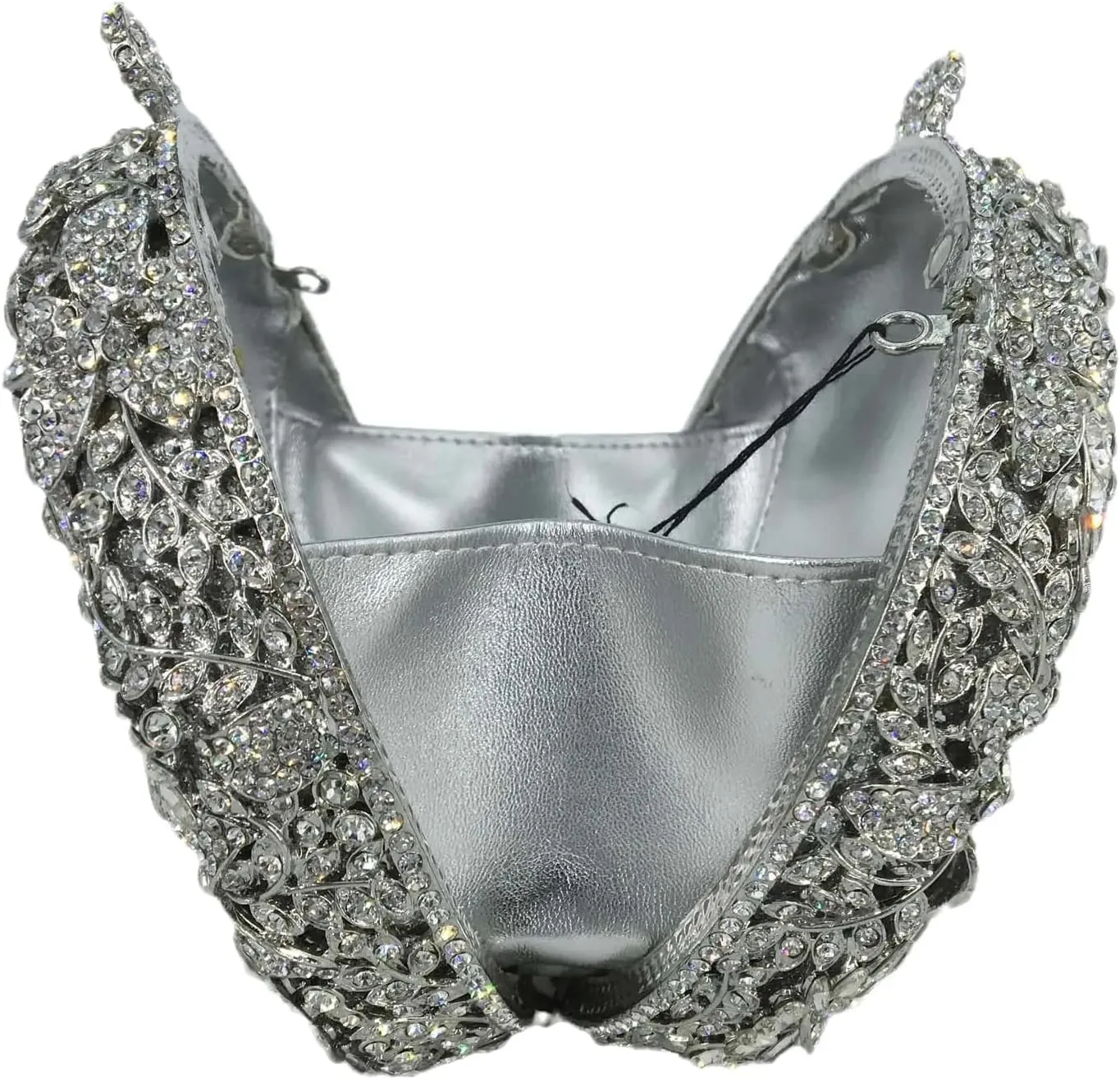 Rhinestone Evening Clutch for Women Flower Full Diamond Round Handbag Gorgeous Shining Shoulder Ball Banquet Bag