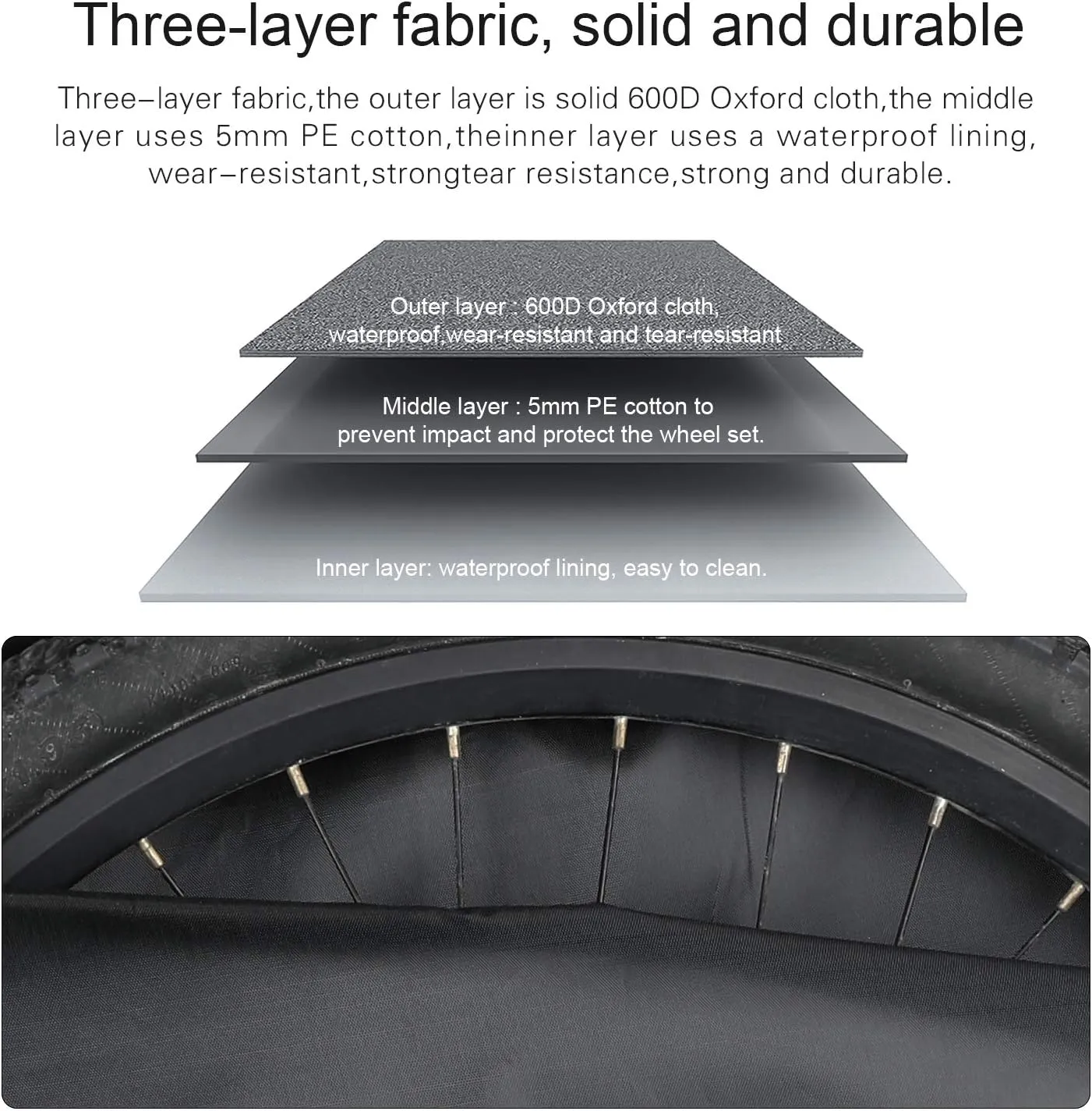 Rhinowalk Bike Wheel Bag Wheelset Carrying Bag 26 to 29 inch MTB Mountain Bike/700C Road Bike Wheel Travel Case