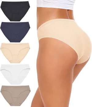 RHYFF Womens Underwear Breathable Mesh Bikini Panties Stay Fresh Ladies Panty Stretches Soft Hipster Briefs Travel Underpants