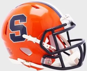 Riddell Revolution Speed Mini Football Helmet - Syracuse Orangemen - Adults - Unisex - Collectible Mini Football Helmet