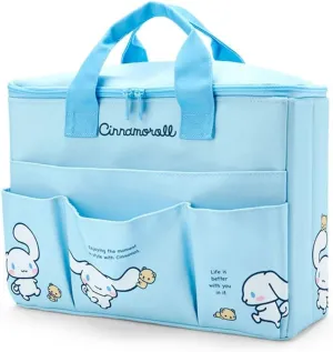 Roffatide Cinnamoroll Large Lunch Bag Foldable Lunch Tote Bag Reusable Lunchbox Men Thermal Cooler Sack Nylon Food Handbags Case for Work Travel Picnic 8L