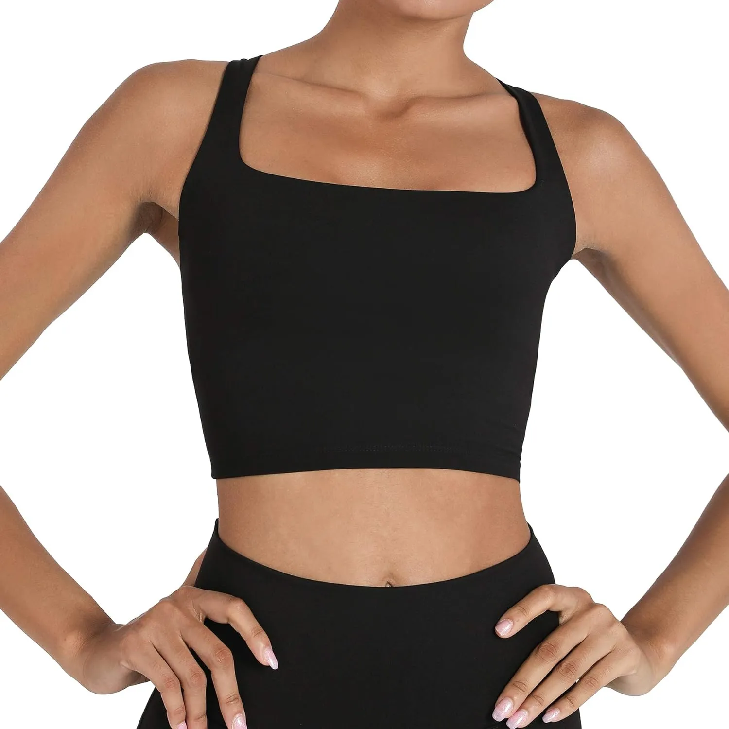 romansong Strappy Yoga Sports Bras for Women Padded Criss-Cross Back Tank Tops