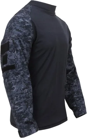 Rothco Fire Retardant Combat Shirt (US, Alpha, Large, Regular, Regular, Midnight Digital Camo)