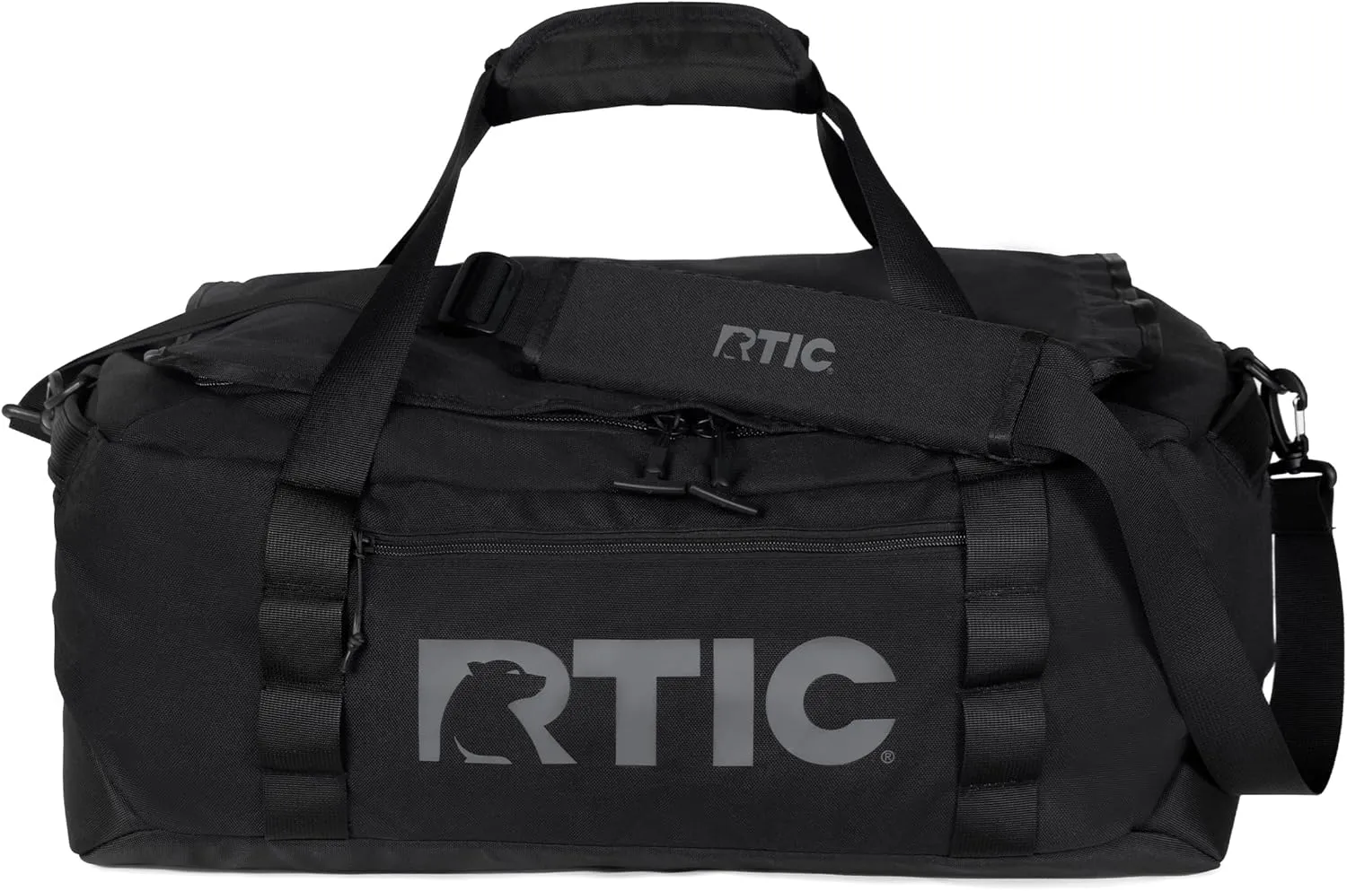 RTIC Road Trip Duffle Bag for Men and Women, Traveling Tote for Camp, Travel, Gym, Weekender, Camping, Overnight, Carry On, Sports, Spacious, Water Resistant, Medium, Black