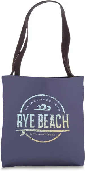 Rye Beach - Retro Rye Beach New Hampshire Vintage Surf Tote Bag