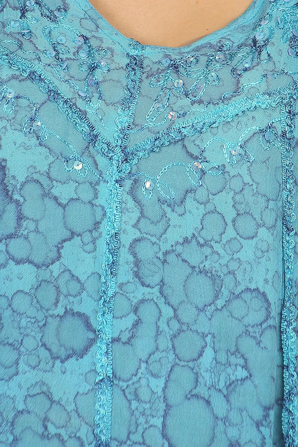 Sakkas Charolette Embroidery and Seqiun Accents Blouse