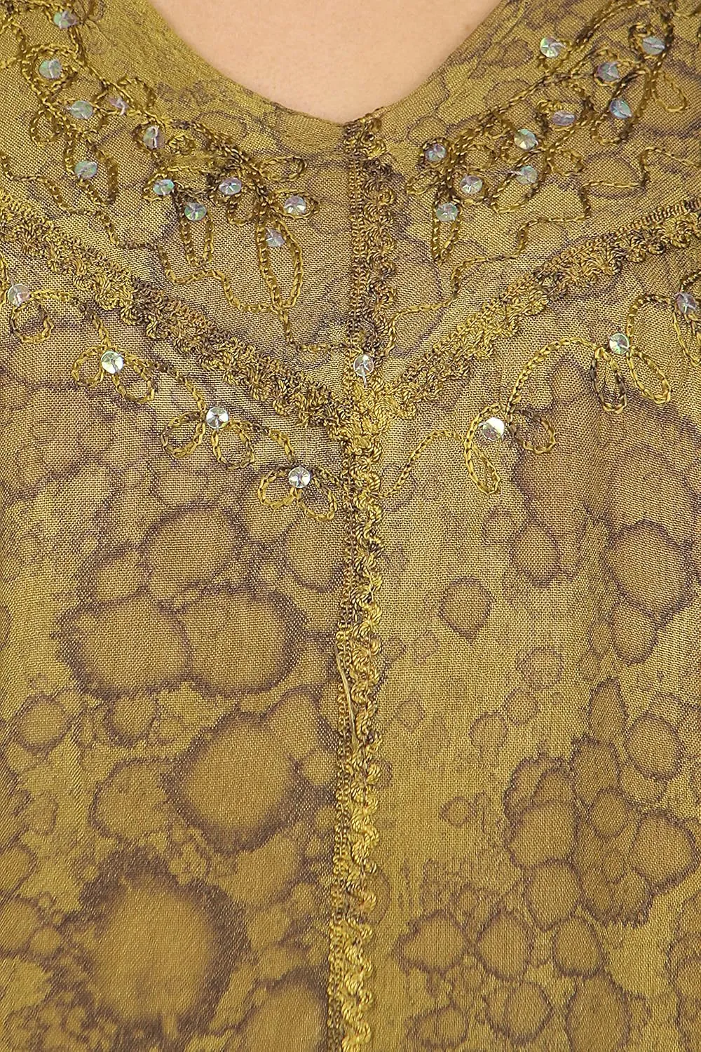 Sakkas Charolette Embroidery and Seqiun Accents Blouse