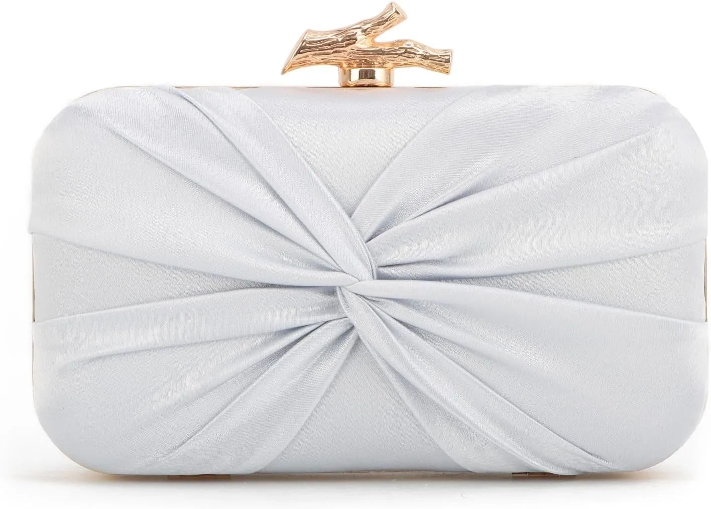 Satin Clutch Purses for Women Pleated Evening Bag Formal with Chain for Party, Wedding and Prom