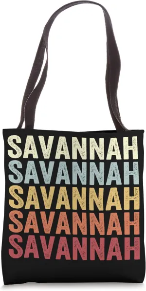 Savannah Missouri Savannah MO Retro Vintage Text Tote Bag