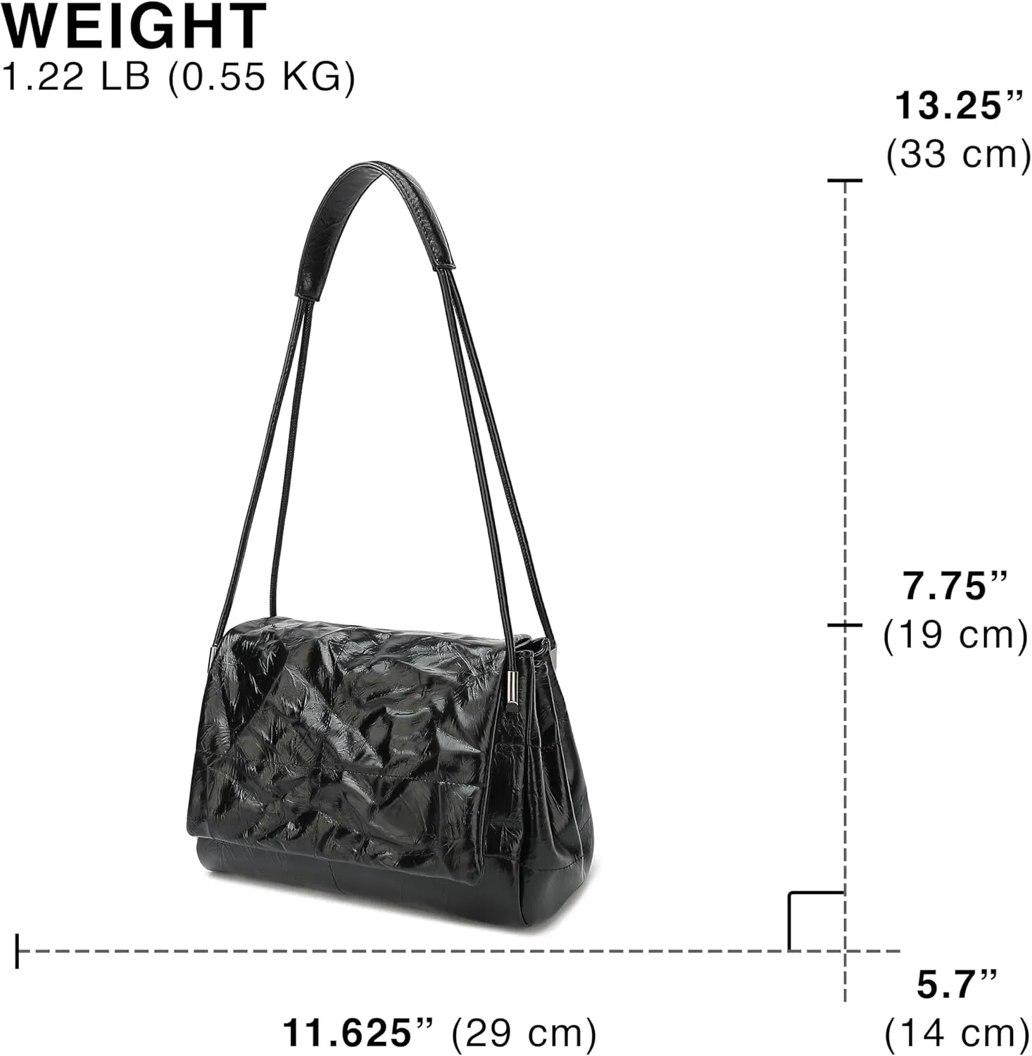 Scarleton Crossbody Bags for Women, Quilted Shoulder Bag Purse, Gold Chain Crossbody Bag Purses for Women, H2117