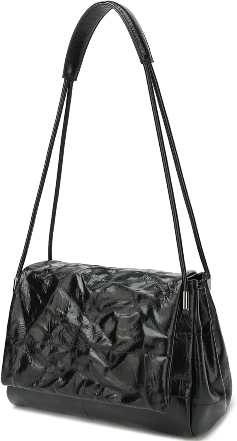 Scarleton Crossbody Bags for Women, Quilted Shoulder Bag Purse, Gold Chain Crossbody Bag Purses for Women, H2117