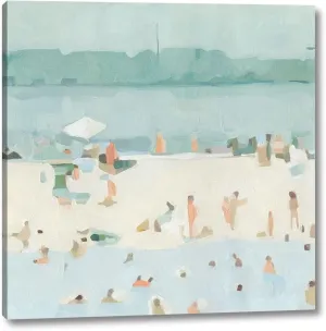 Sea Glass Sandbar I by Emma Scarvey - 16" x 16" Canvas Art Print Gallery Wrapped - Ready to Hang