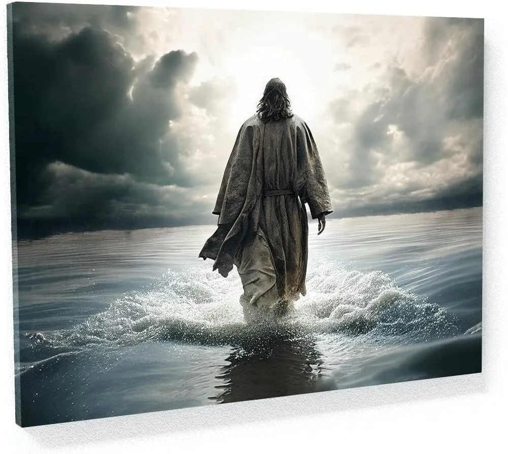 Sense Canvas Jesus 1 Canvas Art - Home Decor Wall Art Print Poster Painting Large 40x30 / 0.75"