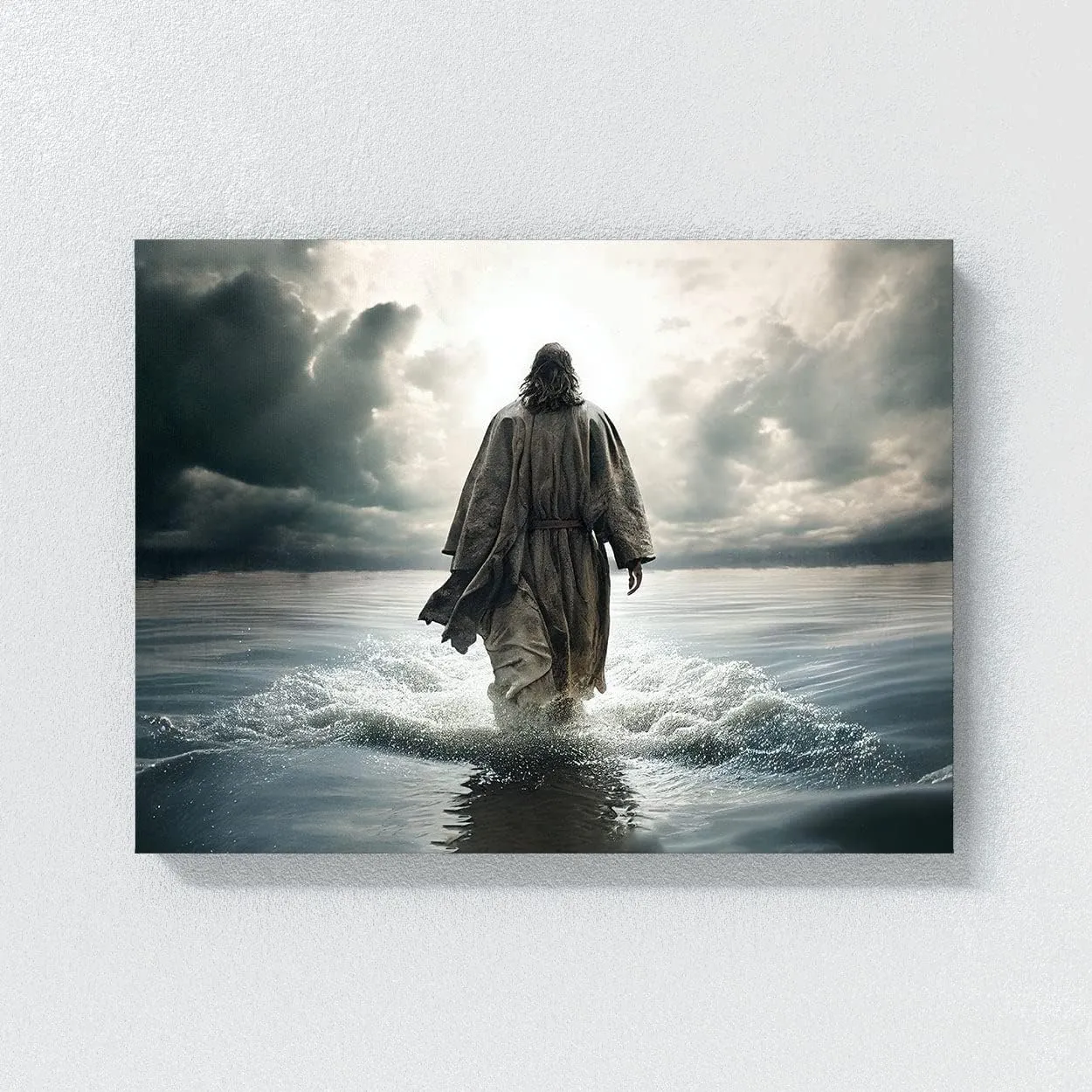 Sense Canvas Jesus 1 Canvas Art - Home Decor Wall Art Print Poster Painting Large 40x30 / 0.75"