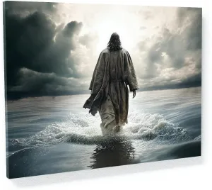 Sense Canvas Jesus 1 Canvas Art - Home Decor Wall Art Print Poster Painting Large 40x30 / 0.75"