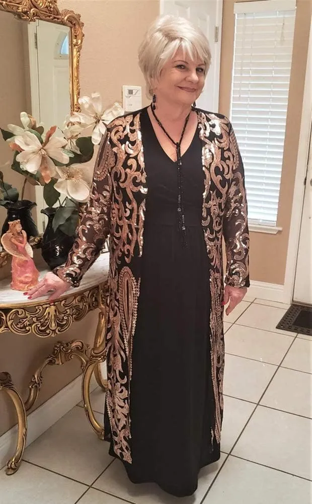 Sequin Cardigans Duster Sparkly Blazer Jackets Long for Women Evening