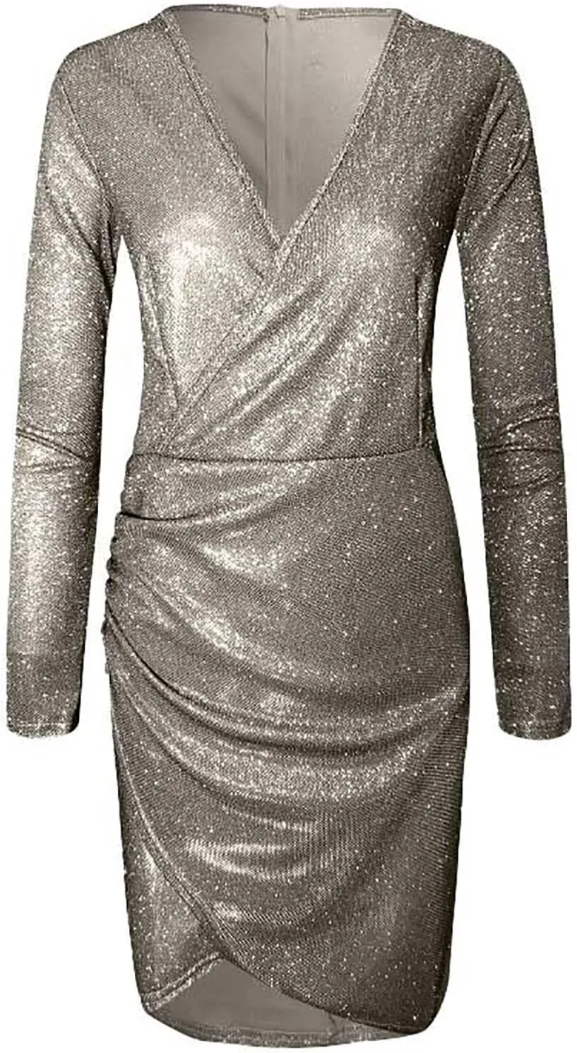 Sequin Dress for Women Christmas Party Dress for Women Sparkly Sparkly Wedding Guest Dress Sequin Midi Dress