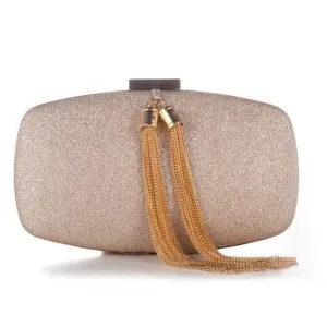 Sequin Evening Bags Metal Tassel Clutches