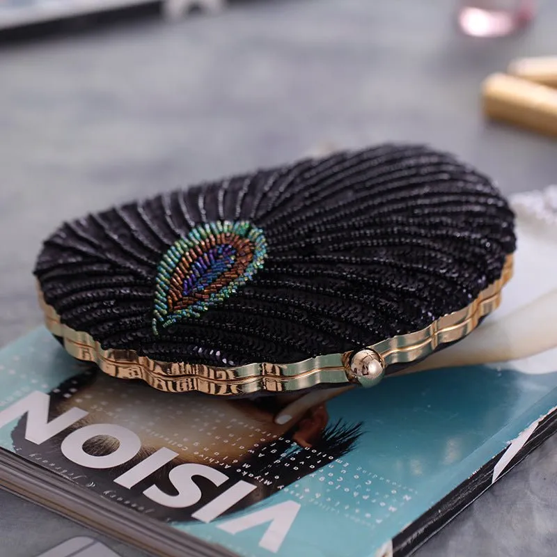Sequin Shell Shape Women's Clutch Purse