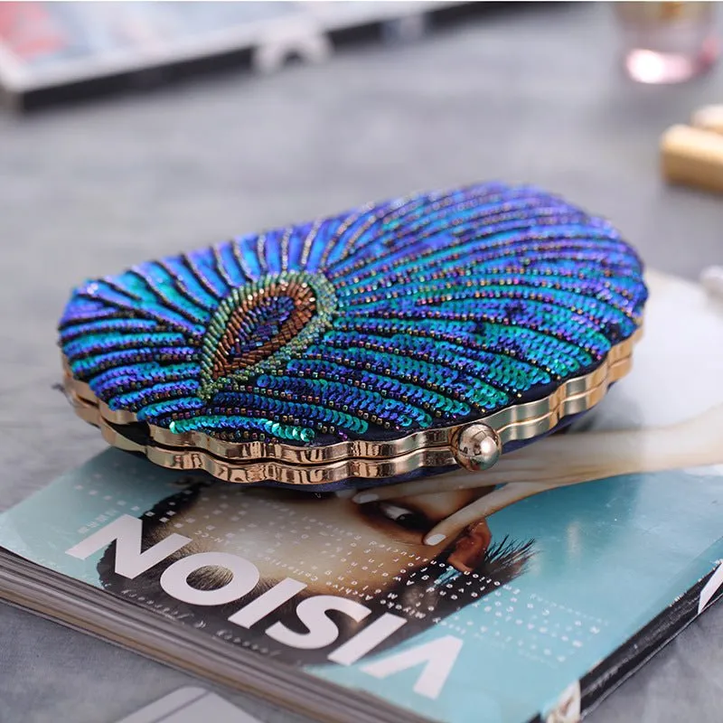 Sequin Shell Shape Women's Clutch Purse