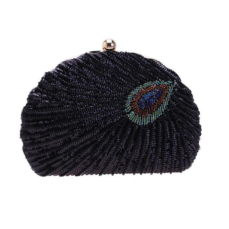 Sequin Shell Shape Women's Clutch Purse