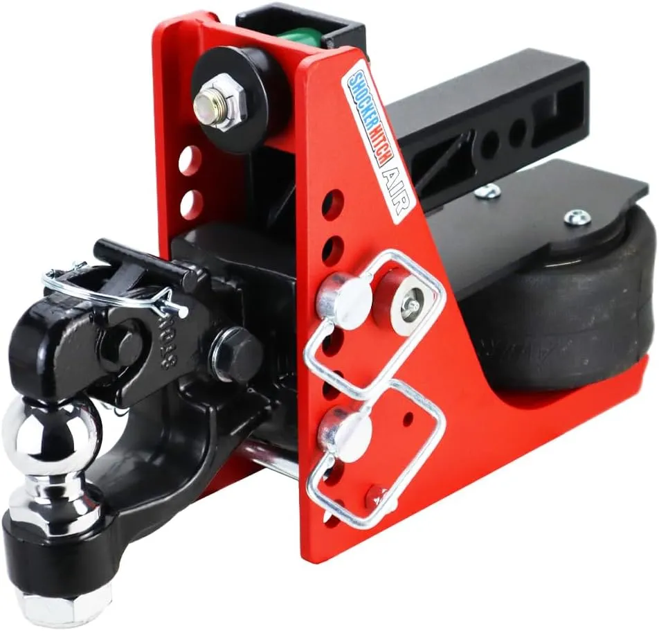 Shocker Air Channel Pintle & Ball Hitch, Fits 2" Hitch Has 2" Ball