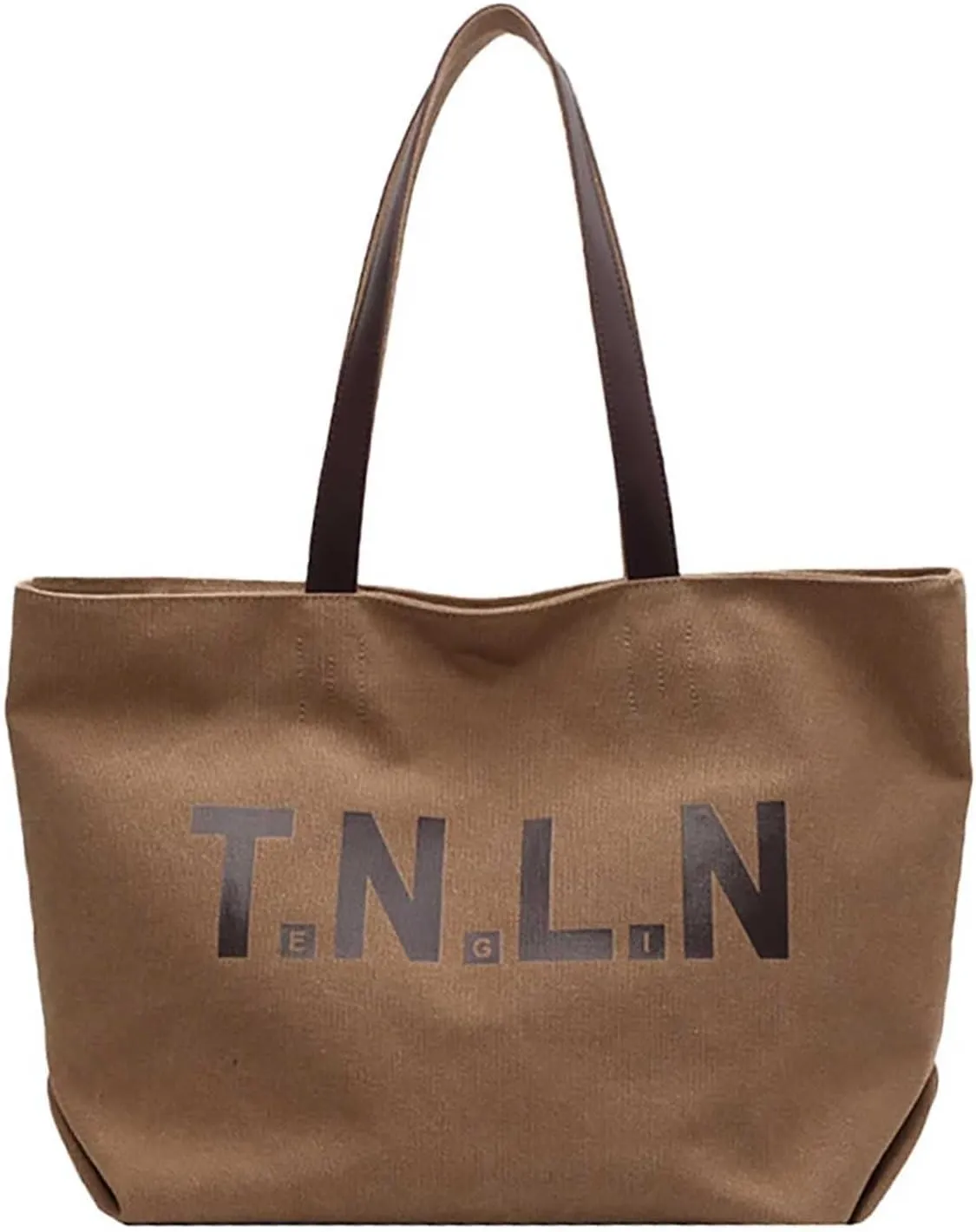 Shoulder bag, women's large capacity canvas handbag, fashionable multifunctional commuting tote bag