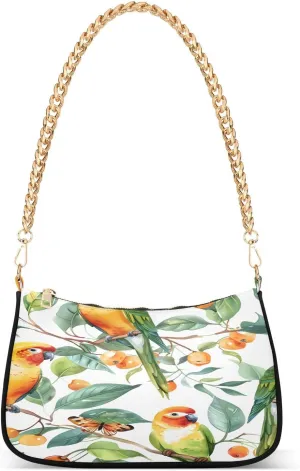 Shoulder Bags for Women Florals and Botanicals Hobo Tote Handbag Small Clutch Purse with Zipper Closure