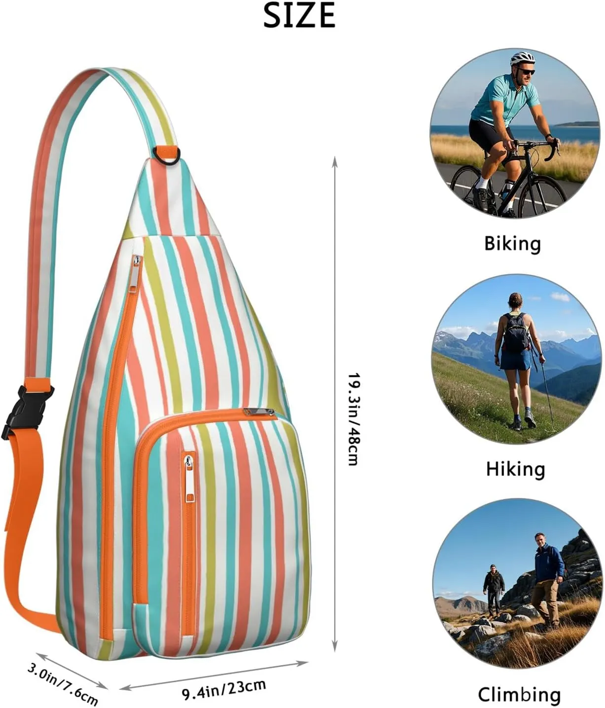 Shoulder Sling Crossbody Casual Chest Bag For Travel Sports Running,Backpack for Men & Women Lightweight Sports BagCrossbody Concealed Carry,Abstract Shoulder Bag Waterproof Chest Bag