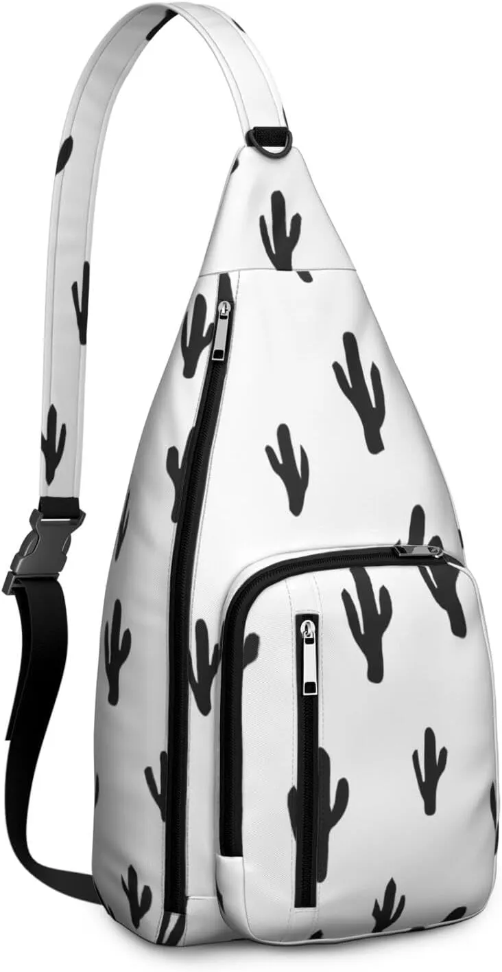 Shoulder Sling Crossbody Casual Chest Bag For Travel Sports Running,Backpack for Men & Women Lightweight Sports BagCrossbody Concealed Carry,Cactus Shoulder Bag Waterproof Chest Bag
