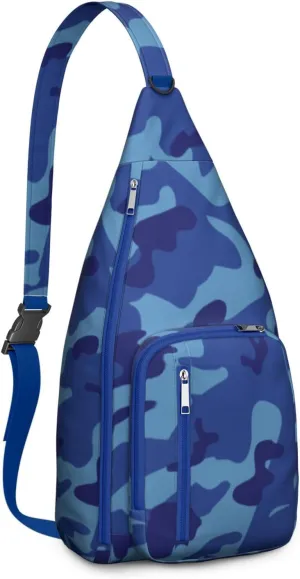 Shoulder Sling Crossbody Casual Chest Bag For Travel Sports Running,Backpack for Men & Women Lightweight Sports BagCrossbody Concealed Carry,Camo Shoulder Bag Waterproof Chest Bag