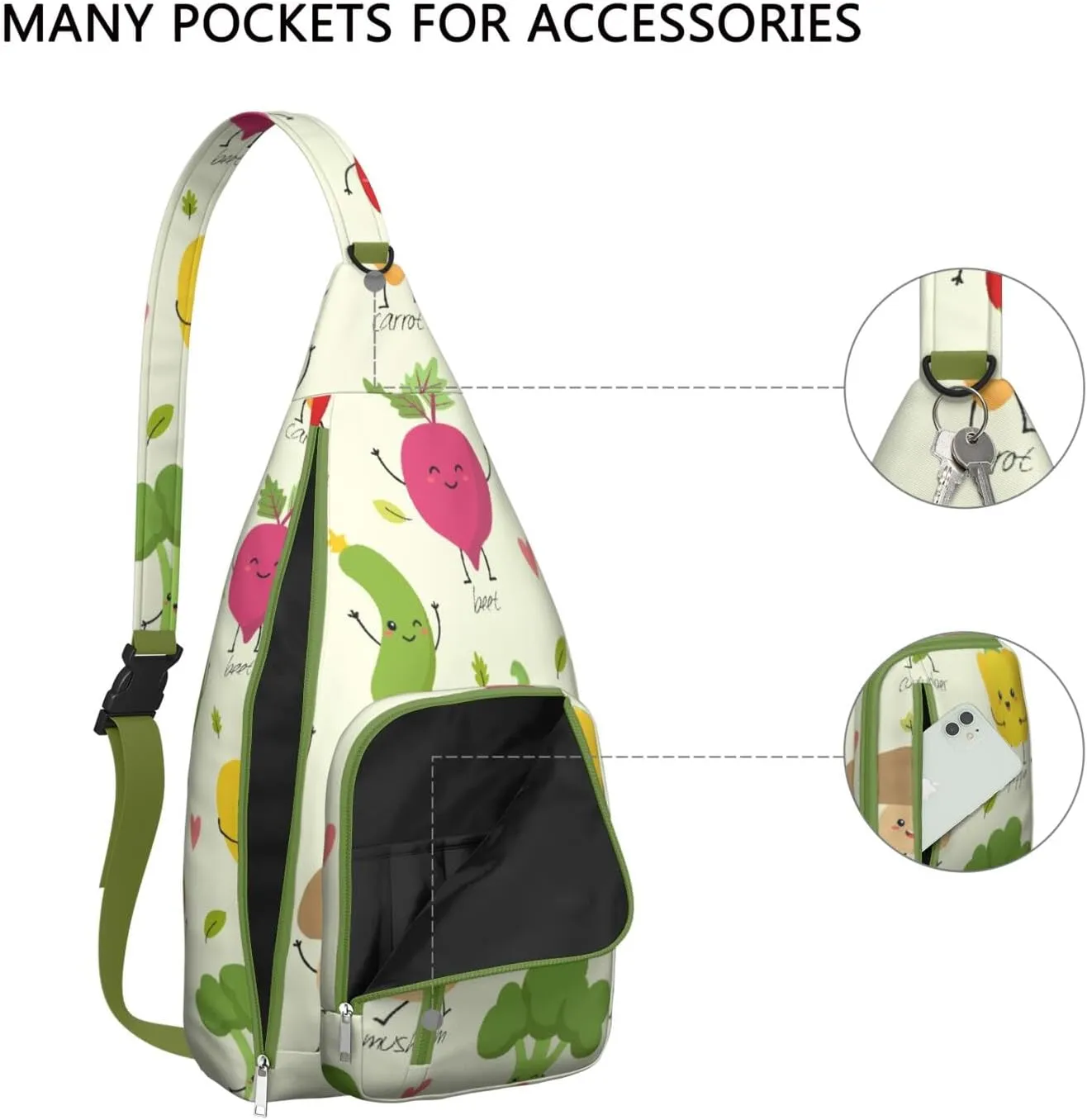 Shoulder Sling Crossbody Casual Chest Bag For Travel Sports Running,Backpack for Men & Women Lightweight Sports BagCrossbody Concealed Carry,Chili Shoulder Bag Waterproof Chest Bag