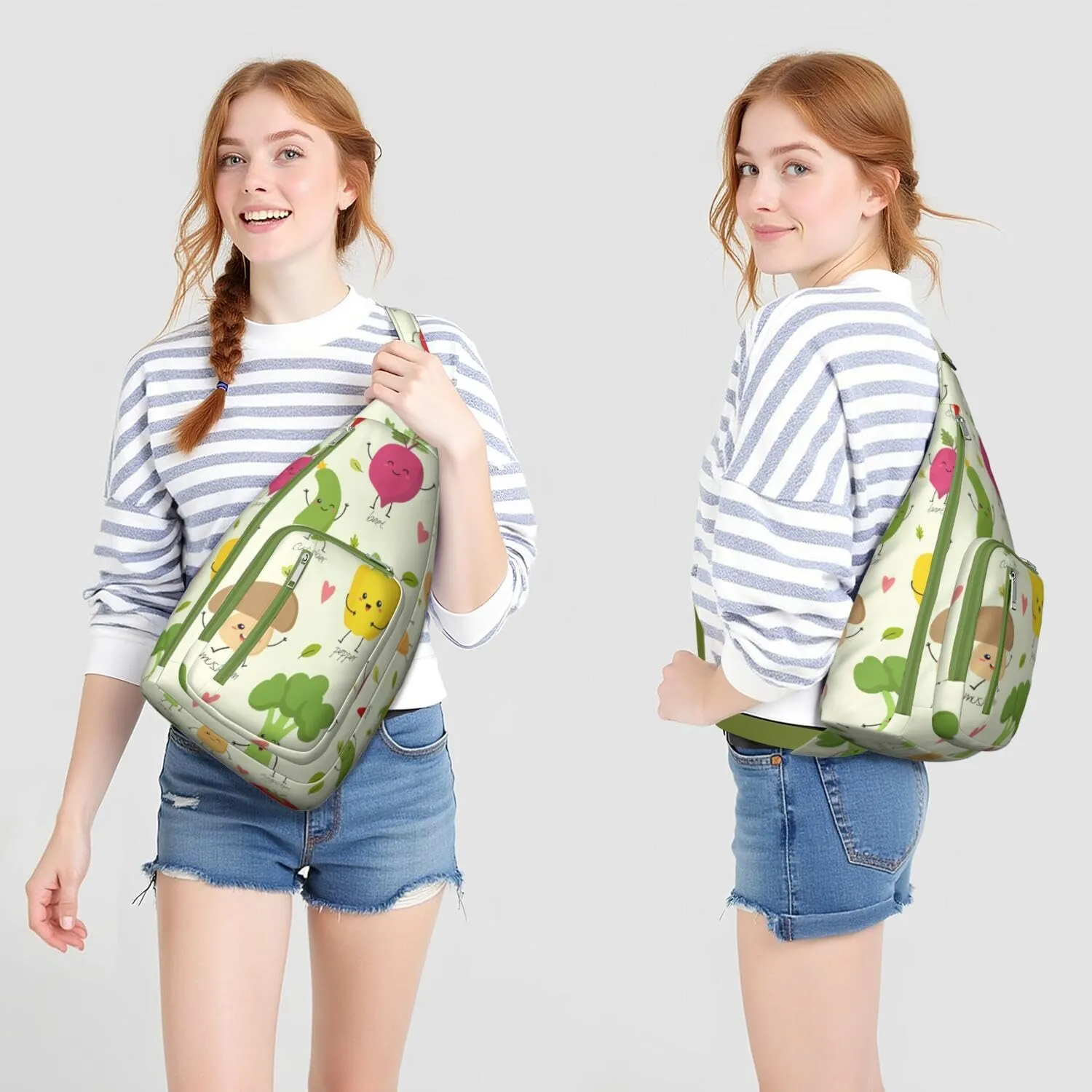 Shoulder Sling Crossbody Casual Chest Bag For Travel Sports Running,Backpack for Men & Women Lightweight Sports BagCrossbody Concealed Carry,Chili Shoulder Bag Waterproof Chest Bag