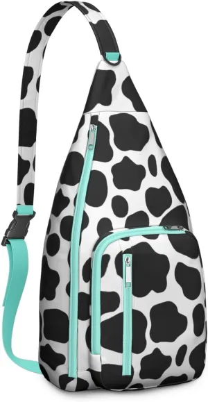 Shoulder Sling Crossbody Casual Chest Bag For Travel Sports Running,Backpack for Men & Women Lightweight Sports BagCrossbody Concealed Carry,Cow Shoulder Bag Waterproof Chest Bag