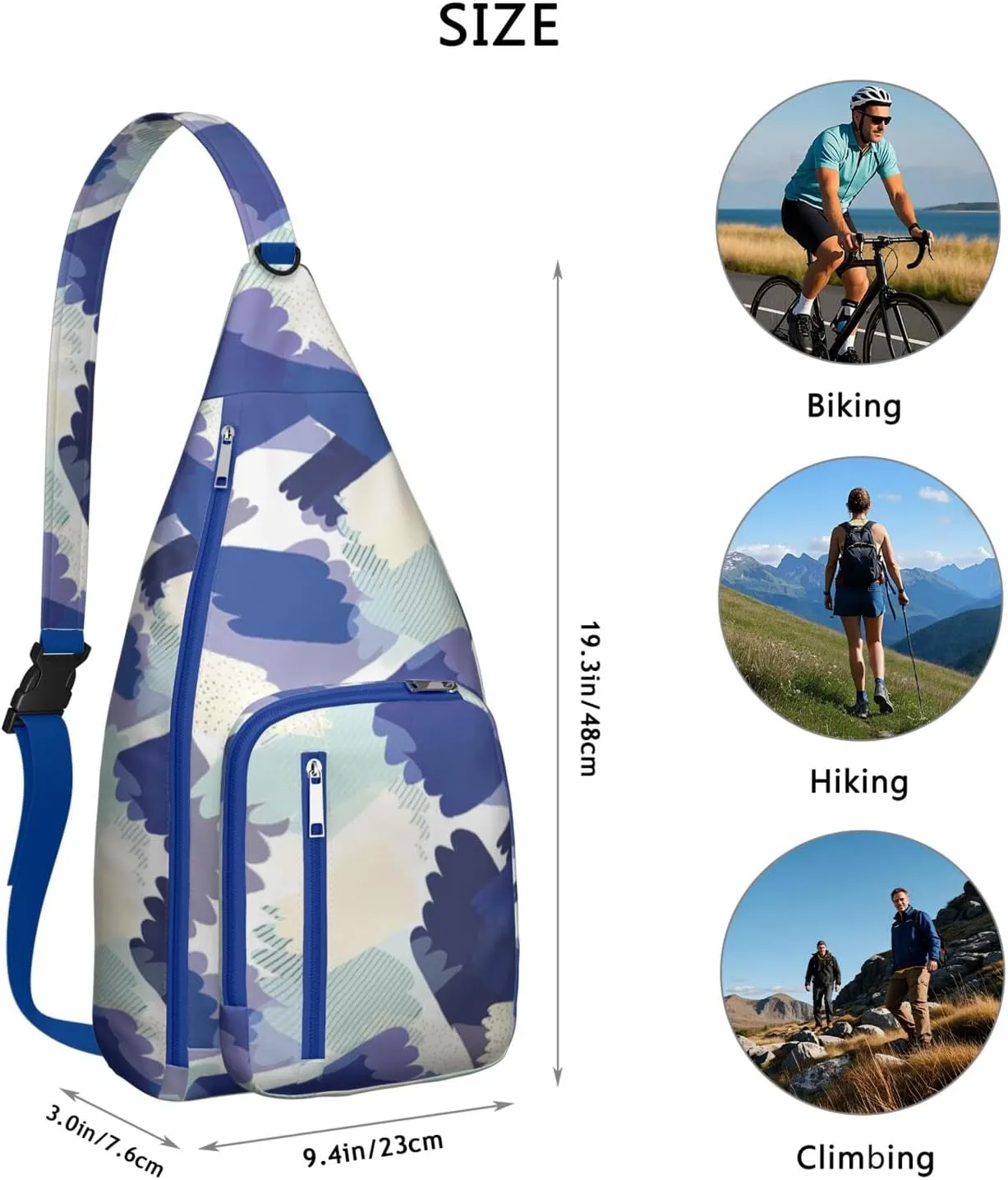 Shoulder Sling Crossbody Casual Chest Bag For Travel Sports Running,Backpack for Men & Women Lightweight Sports BagCrossbody Concealed Carry,Fashion Shoulder Bag Waterproof Chest Bag