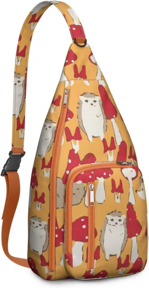 Shoulder Sling Crossbody Casual Chest Bag For Travel Sports Running,Backpack for Men & Women Lightweight Sports BagCrossbody Concealed Carry,Mushroom Shoulder Bag Waterproof Chest Bag
