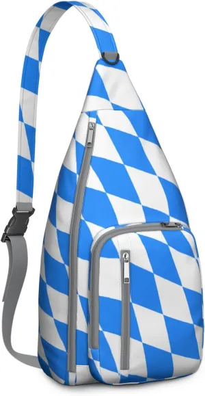 Shoulder Sling Crossbody Casual Chest Bag For Travel Sports Running,Backpack for Men & Women Lightweight Sports BagCrossbody Concealed Carry,Plaid Shoulder Bag Waterproof Chest Bag