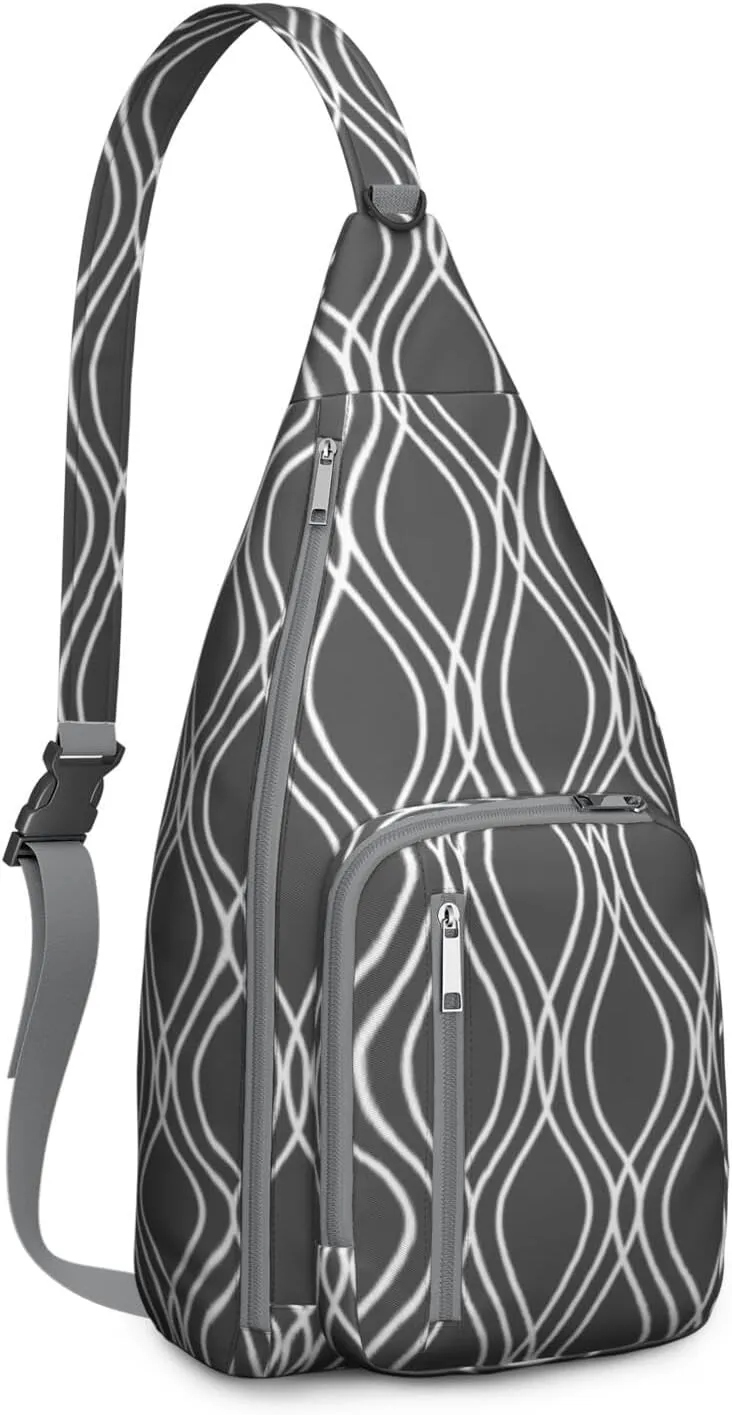 Shoulder Sling Crossbody Casual Chest Bag For Travel Sports Running,Backpack for Men & Women Lightweight Sports BagCrossbody Concealed Carry,Plaid Shoulder Bag Waterproof Chest Bag