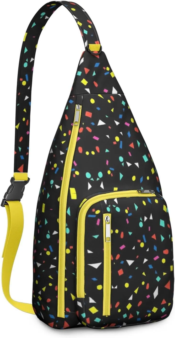Shoulder Sling Crossbody Casual Chest Bag For Travel Sports Running,Backpack for Men & Women Lightweight Sports BagCrossbody Concealed Carry,Polka Shoulder Bag Waterproof Chest Bag