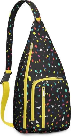 Shoulder Sling Crossbody Casual Chest Bag For Travel Sports Running,Backpack for Men & Women Lightweight Sports BagCrossbody Concealed Carry,Polka Shoulder Bag Waterproof Chest Bag