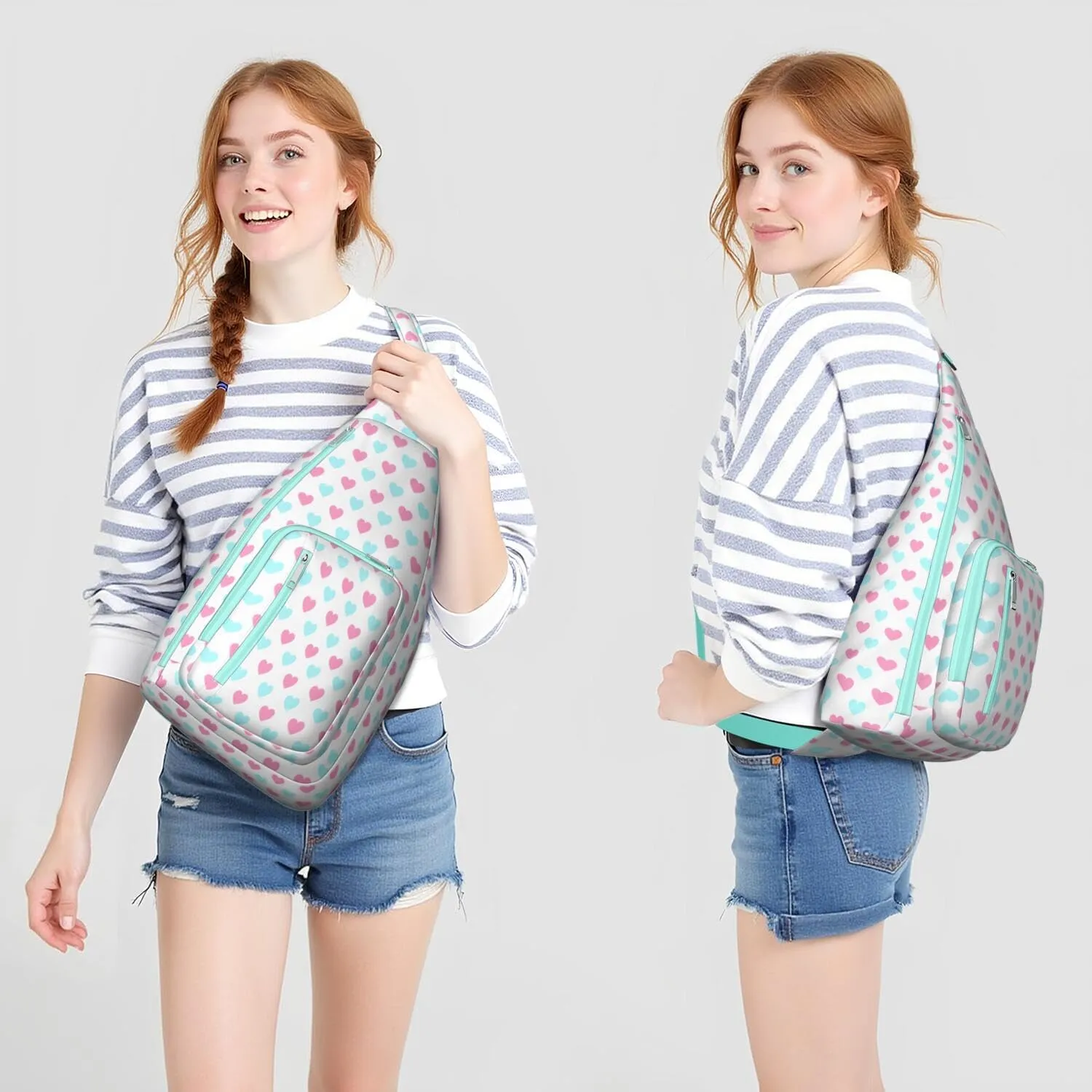 Shoulder Sling Crossbody Casual Chest Bag For Travel Sports Running,Backpack for Men & Women Lightweight Sports BagCrossbody Concealed Carry,Polka Shoulder Bag Waterproof Chest Bag