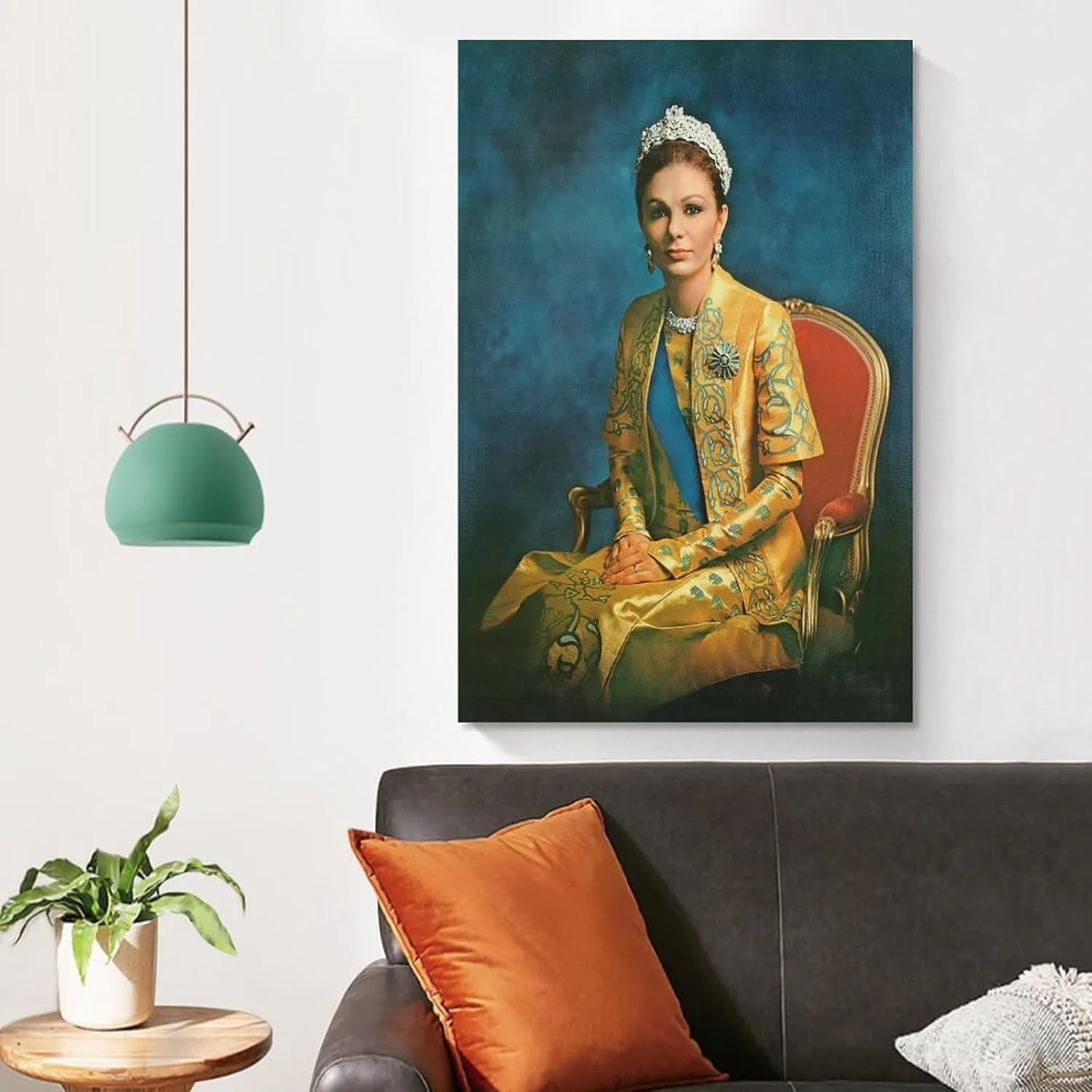 silanod Queen Farah Pahlavi Portrait Canvas Wall Art Posters For Room Aesthetic And Decor Poster for Home Decor, Office, Bedroom，Livingroom 24x36inch(60x90cm) Unframe-Poster